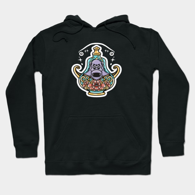 Gorilla in a Genie Bottle Hoodie by joolsd1@gmail.com